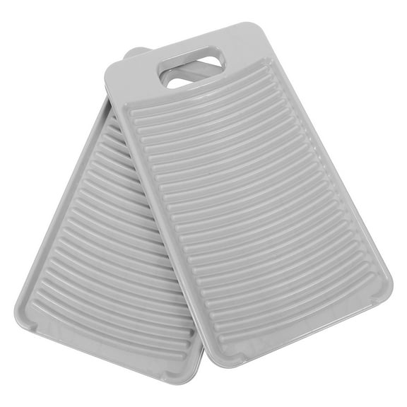 UPGRATOR 2Pcs Rubbing Board for Laundry Grey Washboard 11.2X6.3X0.6in