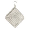 thumbnail image 3 of Mantel individual reutilizable antideslizante para taza, mantel de mesa cuadrado para escritorio, mantel tejido a mano para bebidas Blanco 19cm, 3 of 9