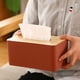 thumbnail image 3 of Caja de pañuelos de escritorio, caja de almacenamiento de papel, caja de papel multifuncional para el hogar, sala de estar, comedor, mesa de café, 3 of 5