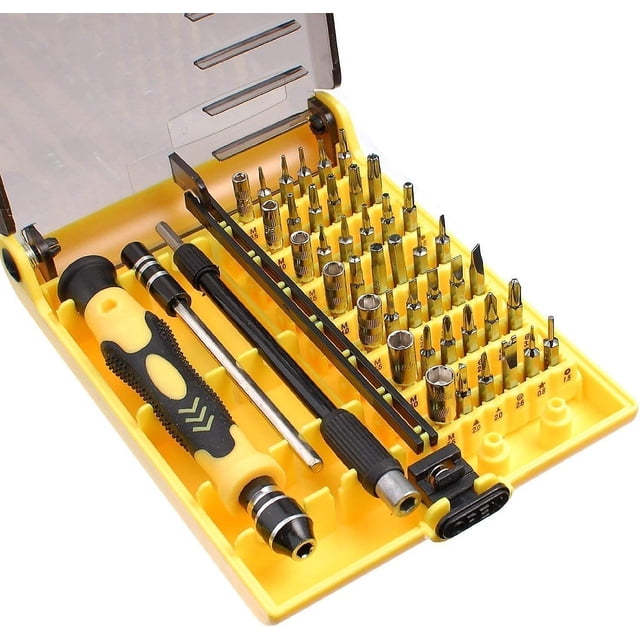 Kit de destornilladores 45 en 1 WEIHJMXG Compatible con reparaciones de computadoras electricidad dispositivos móviles y televisores