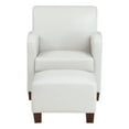thumbnail image 6 of Aiden Chair & Ottoman Cream Faux Leather with Medium Espresso Legs, 6 of 9