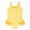 Yellow, variant on Girls One Piece Swimsuit Classic Houndstooth Check Tank Front Bowknot Ruched Side Ties Ruffle Trim Retro Swimwear for Toddler Little Kids Age 7-8 Years