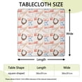 thumbnail image 2 of Baseball Game Pattern Square Fitted Tablecloth with Elastic Edge,Square Table Cover,Washable Elastic Table Cover for Home Kitchen Party Decor 36"x36", 2 of 6