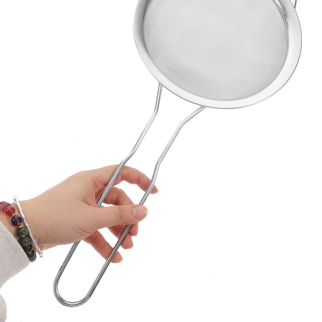 FUTUREORYY Colador Metálico Con Malla Fina Para Filtrar Líquidos Y Fácil De Limpiar Y Almacenar
