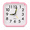 Pink, variant on Small Battery Operated Analog Alarm Clock, Travel Clock,Slient Bedside Clocks for Bedrooms Bathroom Shelf Desk,Blue