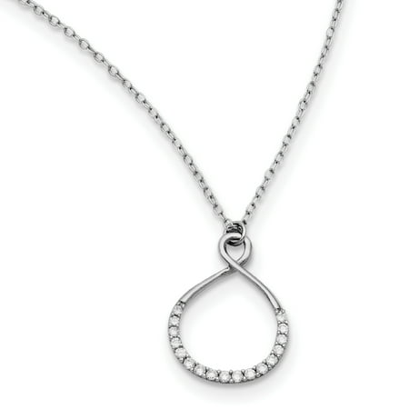 2 Extension Necklace - 925 Sterling Silver Cubic Zirconia Cz Infinity 2 Inch Extension Chain Necklace Pendant Charm For Women Gift Set