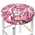 thumbnail image 3 of KLL Cute Girl Round Bar Chair Cushion Cover 13 inch ,Bar Stool Protector with Elastic, Soft Washable, 3 of 6