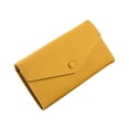 thumbnail image 3 of Cartera de mujer moderna de piel sintética con tarjetero, tarjetero portátil Amarillo, 3 of 9