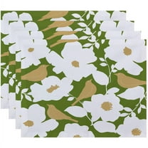 Simply Daisy 18" x 14" Modfloral Floral Print Placemats, Set of 4
