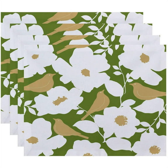Simply Daisy 18" x 14" Modfloral Floral Print Placemats, Set of 4