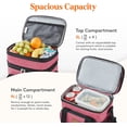thumbnail image 3 of Lifewit Lunch Box for Men Women Double Deck Lunch Bag, Large Insulated Soft Cooler Bag 12L Pink, 3 of 9