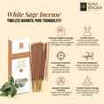 thumbnail image 2 of SOUL STICKS Premium Incense Sticks, 90g Packs White Sage, 2 of 11