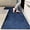 Surf Blue, variant on 2 Pieces Kitchen Rugs, Abstract Anti Fatigue Non Slip Foam Cushioned Royal Blue Art Graffiti Modern Comfort Indoor Floor Mat Runner Rug Set for Laundry Office Sink Bathroom (17"x48"+17"x24")
