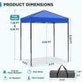thumbnail image 4 of EAGLE PEAK 6 x 4 Instant Pop-up Canopy with Carry Bag, Adjustable Height and Lightweight Compact Portable Canopy Tent, Blue, 4 of 9