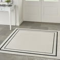 thumbnail image 4 of Nourison Essentials Indoor/Outdoor Ivory/Black 5' x square Area Rug, (5 Square), 4 of 11