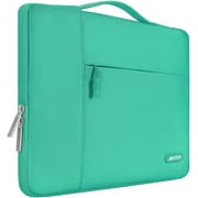 Mosiso for Macbook Air/Pro 13.3" Laptop Sleeve Briefcase Handbag Multifunctional Polyester Carrying Pouch Zipper Notebook Computer Bag, Biscay Green
