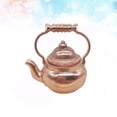 thumbnail image 3 of Miniatura de tetera, botella de agua de cobre vintage, adornos para el hogar con tapa abatible., 3 of 5