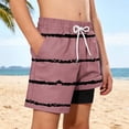 thumbnail image 4 of ATOGUTA Boy Swim Shorts with Liner Bathing Suits Summer Quick Dry Swimwear Swim Trunks Size 5T-14, Red, 4 of 6