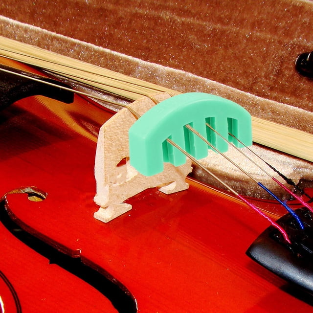 GOOHOCHY 1Pcs Green Rubber Violin Mute Five-claw Design for Practice Sessions and Performance 5.9X0.98X0.39In