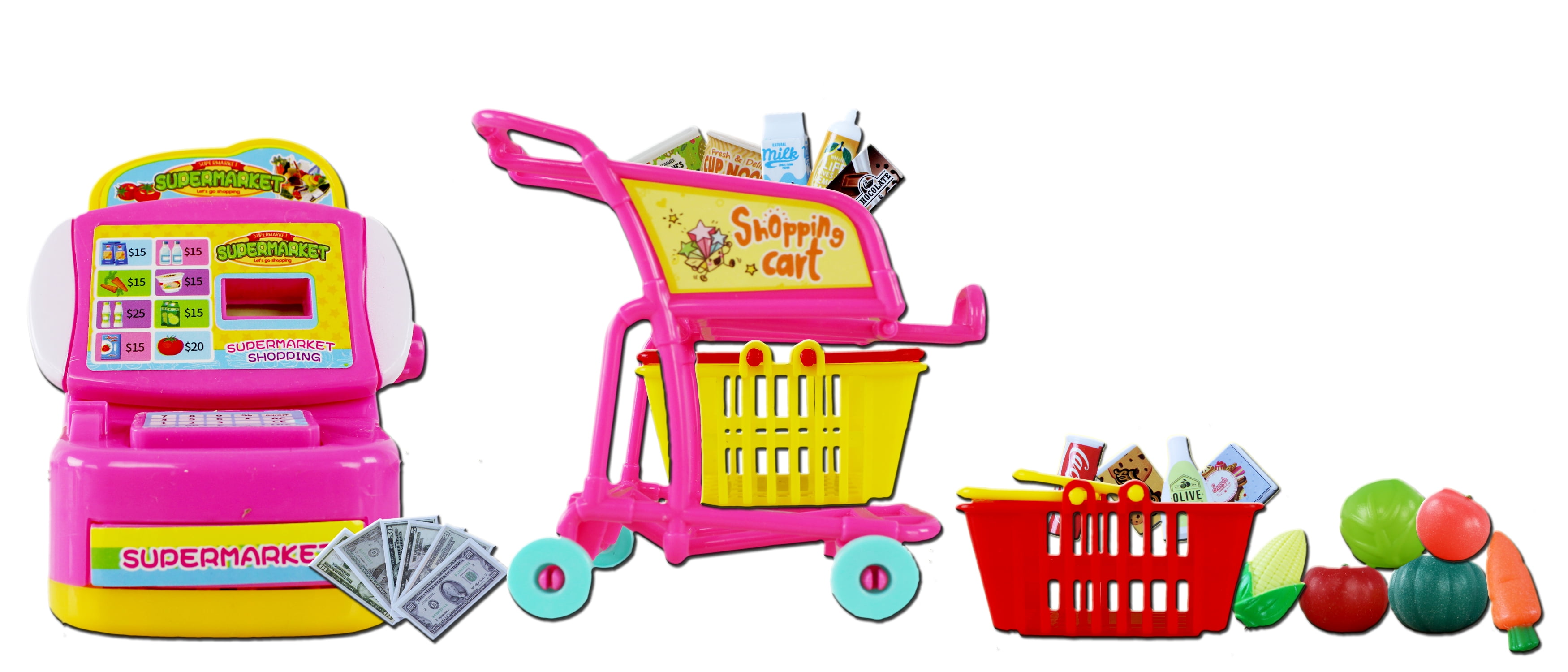 Pretend Play Let's Have Fun Grocery Shopping & Accessories Mini Play