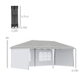 thumbnail image 3 of Spaco 10' x 20' Pop Up Canopy party Tent with 4 Sidewalls , White, Outdoor Party Event Tents, 3 of 6