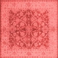 thumbnail image 1 of Ahgly Company Indoor Square Oriental Red Industrial Area Rugs, 7' Square, 1 of 4