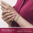 thumbnail image 5 of JeenMata 5.5 TCW May Emerald - Princess Cut Birthstone Tennis Bracelet for Women Eternity Design - White Gold Plating, Birthday, Anniversary, Valentine's Day Gift, 5 of 9