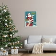 thumbnail image 2 of Season's Greetings Santa's List Chimney Holiday Graphic Art White Framed Art Print Wall Art, 2 of 7