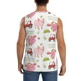 thumbnail image 4 of Lsque Cow And Pig Print Men's Cotton Blend Sleeveless Muscle Shirts (S-3XL)- Moisture Wicking, Odor Protection, UPF 30+,Medium, 4 of 8