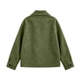 thumbnail image 3 of Luivaraty Womens Plus Size Suede Jacket Long Sleeve Bomber Jacket Fashion Trendy Laple Button Up Pockets Outwear Coat, S-3XL, 3 of 8
