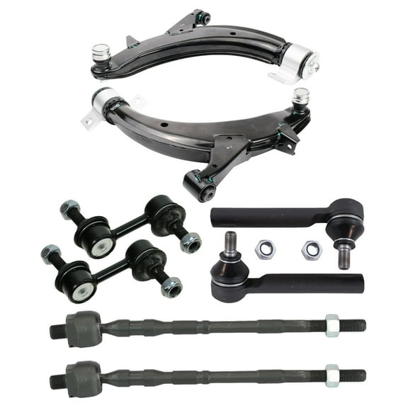 TRQ Front Control Arm Ball Joint Sway Bar Link Tie Rod End Suspension Kit 8pc PSA30039 Fits select: 2003-2005 SUBARU FORESTER
