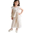 thumbnail image 2 of ATOGUTA Girls' Clothing Sets Sleeveless Doll Collar Top Lace Pants Size 1T-12 Kis Trendy Clothes Red, 2 of 8
