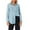 Light Blue, variant on Women’s Washed Denim Shirt Oversized Relaxed Fit Layering Piece Soft Dropped Shoulder Casual Button Down Top for Everyday Wear