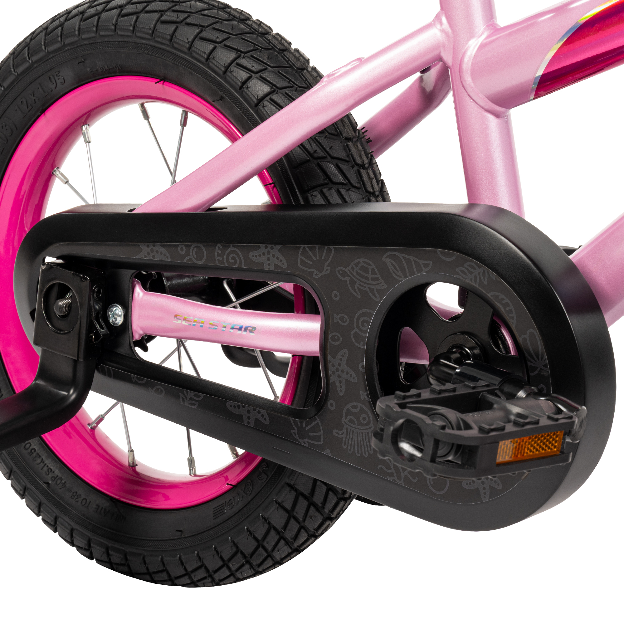 Huffy Sea Star 12 Inch Girls' Kids Bike, Bubblegum Pink photo 5