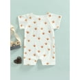 thumbnail image 4 of Franhais Baby Romper Sun Print Short Sleeve Round Neck Design Neck Button Cute Boxer Jumpsuit, 4 of 8