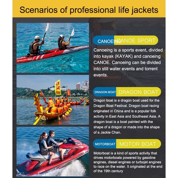 Chalecos salvavidas para adultos Chaleco salvavidas de neopreno Deportes acuáticos para canotaje Kayak (Azul L) Hugtrwg Para Estrenar