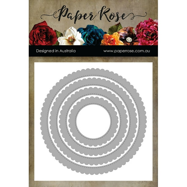 Paper Rose Meurt-Festonné Cadres de Cercle
