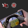 thumbnail image 3 of HEVIRGO 1 Pair Touch Screen Finger Sleeves Non-Scratch Nylon Fiber Mobile Game Finger Cots for Entertainment, 3 of 10