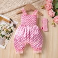 thumbnail image 5 of XZNPDUCQ Girls Toddler Summer Outfit Waffle Striped Short Sleeve T-shirt Elastic Waist Shorts 2 Piece Short SetGirls Summer 2Pcs T Shorts Set Dailywear Pink，9-12 Months, 5 of 9