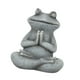 thumbnail image 1 of Estatua de rana meditando sentada, figura de , escultura de animal coleccionable para mesa de jardín, para oficina, patio y terraza., 1 of 9