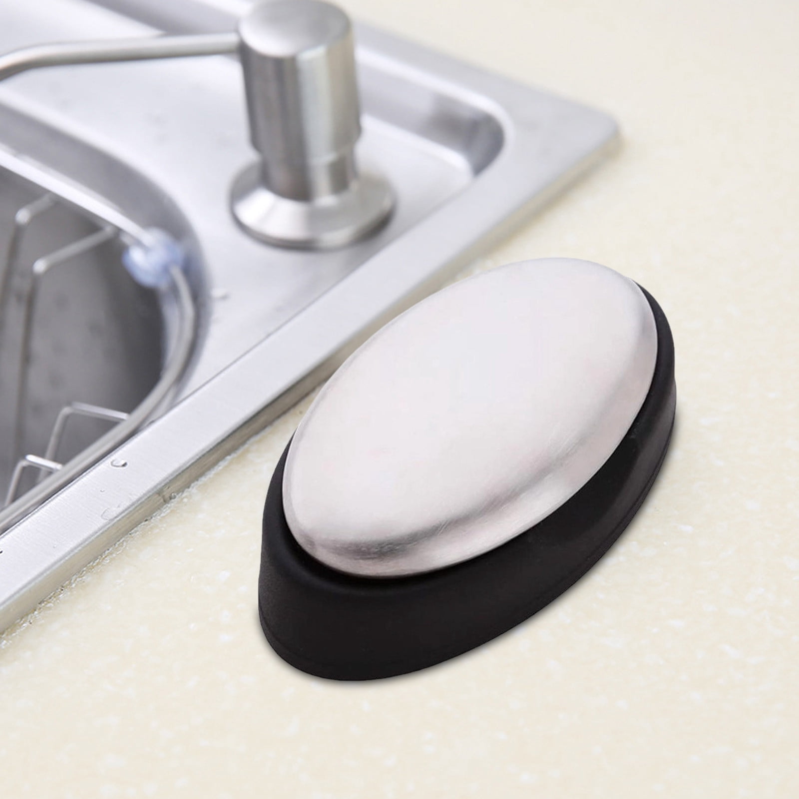 Stainless Steel Soap Bar | Odor Eliminator for Hands | Kitchen Smell Remover for Fish Garlic Onion | Reusable Metal Soap for Sink | Home Kitchen Gadget for Washing Utensils and Cutlery