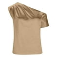 thumbnail image 4 of Women's Tennis Tanks Silk Satin Sleeveless U Neck Top with Lightweight Dressy Blouse Feel Casual Summer Sleeveless Shirt for Women Brown L, 4 of 4