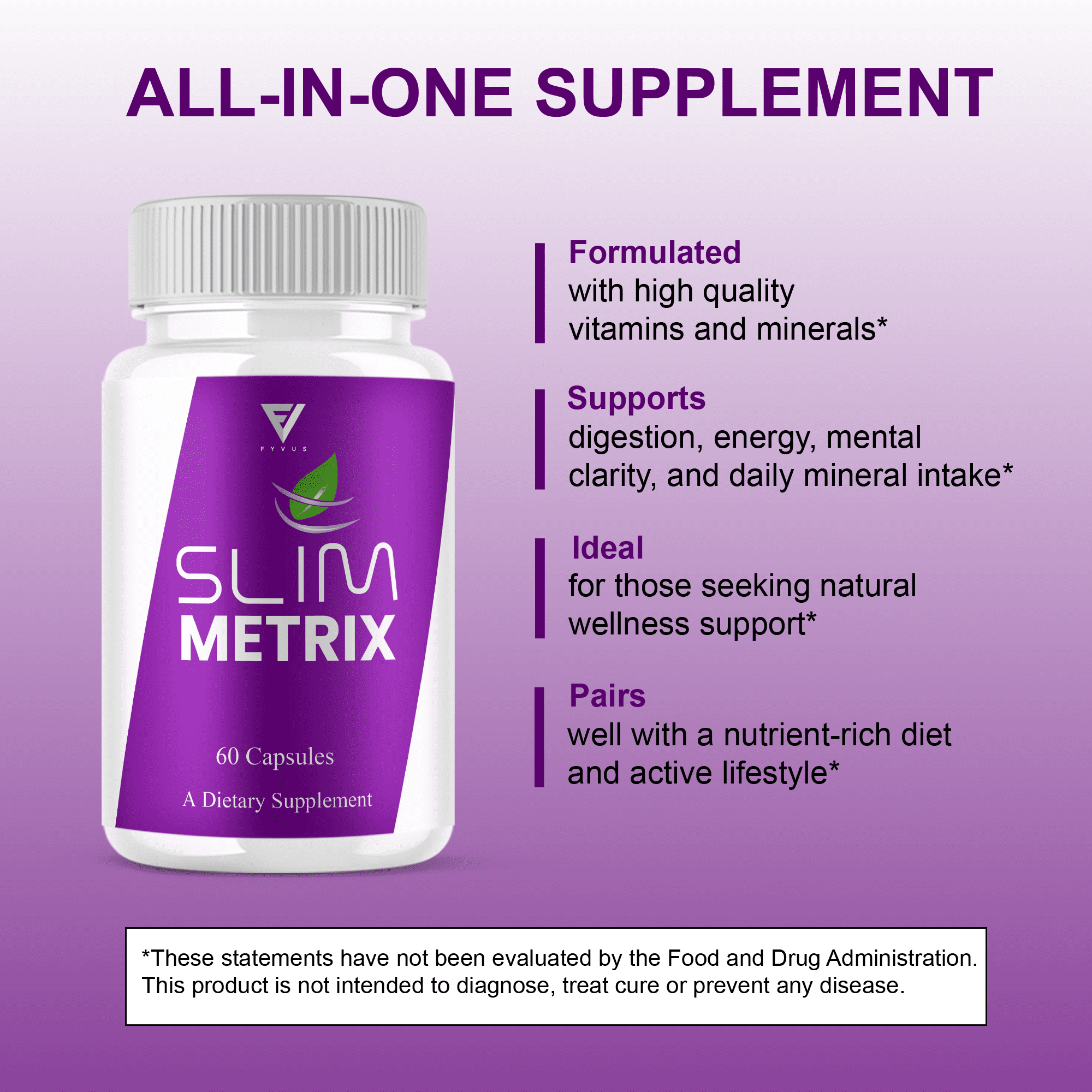 Slim Metrix Advanced Weight Supplement, Slim Metrix Support (60 Capsules)