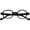 Black, variant on Agstum One Square One Round Irregular Reading Glasses Retro Readers with Spring Hinge