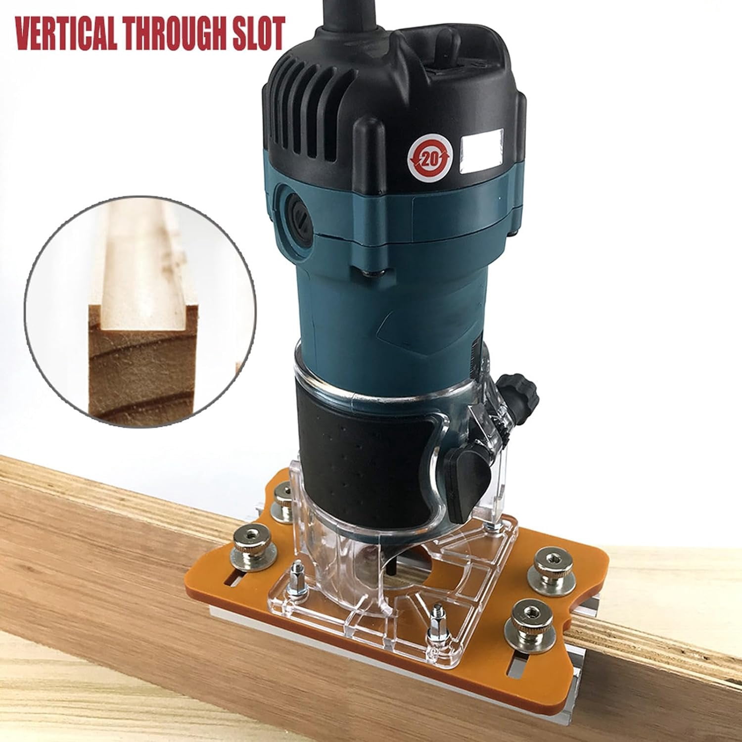 CATPAN Trimming Machine Bracket, 2 in 1 Invisible Fastener Slotting Bracket for Woodworking, Aluminum Alloy Wood Router Slotting Locator, Woodworking Router Base for 65mm Router