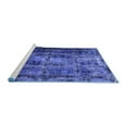 thumbnail image 2 of Ahgly Company Machine Washable Indoor Square Persian Blue Bohemian Area Rugs, 4' Square, 2 of 4