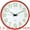 Red, variant on Unique Bargains Silent Non Ticking Battery Operated Wall Clock White