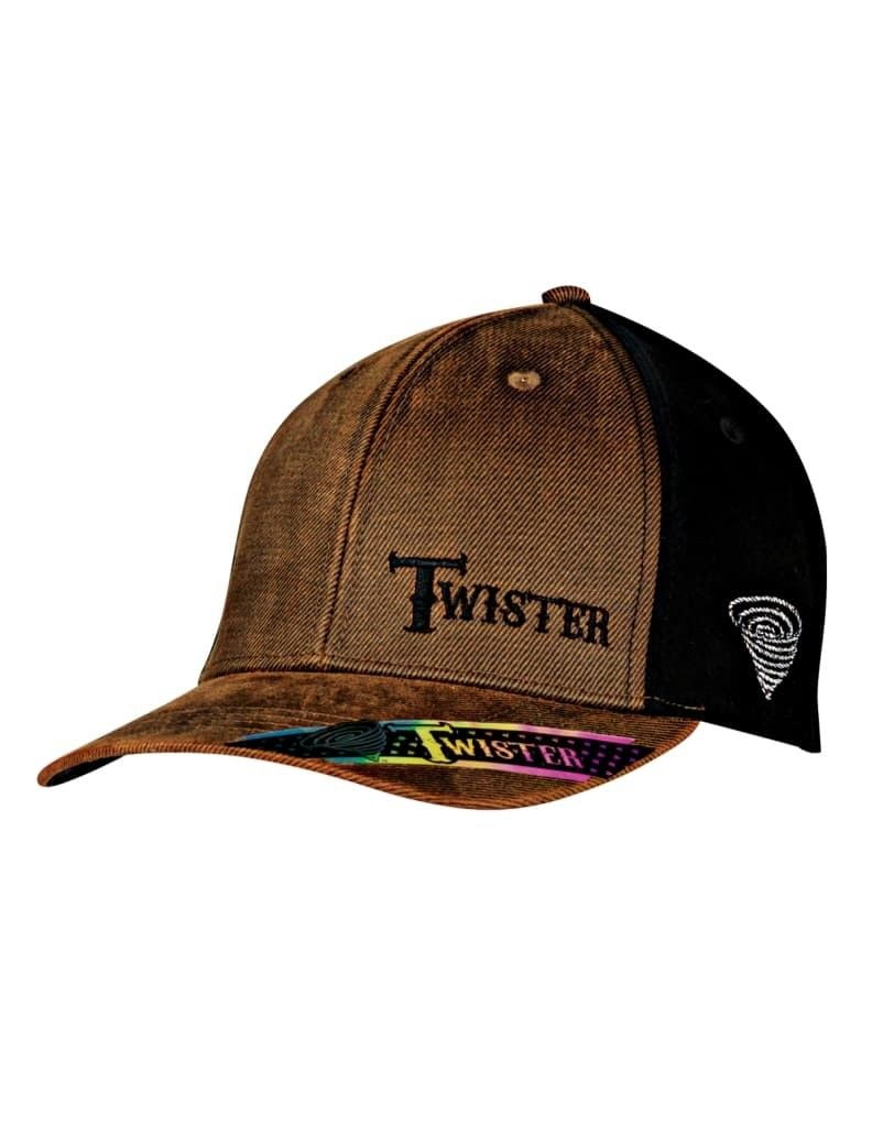 Twister Hat Mens Snapback Baseball One Size Brown Oilskin 1513702
