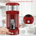 thumbnail image 3 of Coffee Maker, Single Serve Coffee Maker Machine 6 to 14 oz With Permanent Filter, Compatible with K Cup Pod & Ground Coffee, Mini Size Red, 3 of 7