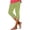 Light Green, variant on Womens Lace Trim Capris Stretch Fit Cropped Leggings Blue S